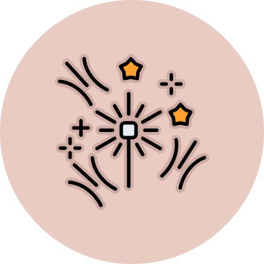 Bir yıldız simgesinin vektör illüstrasyonu