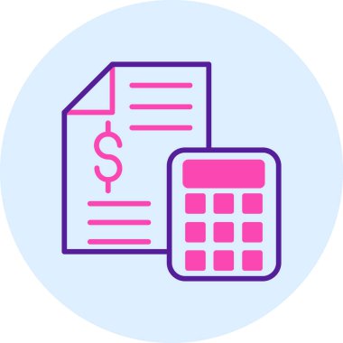 Hesap makinesi. Web simgesi basit illüstrasyon