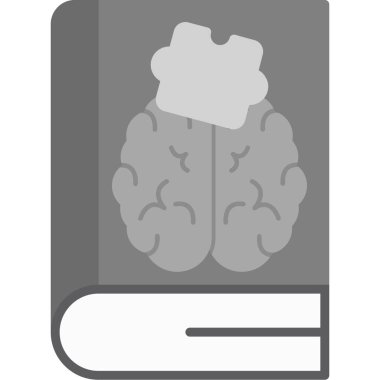 Bir kitap ve belge ile beyin, vektör illüstrasyonu