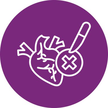 Kalp ikonu vektör illüstrasyonu