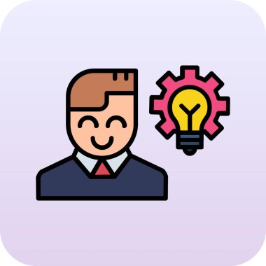 İş Fikri web simgesi, vektör illüstrasyonu