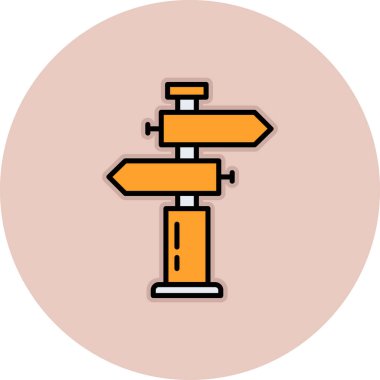 Yol işaretinin vektör illüstrasyonu