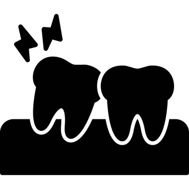diş simgesi vektör illüstrasyonu