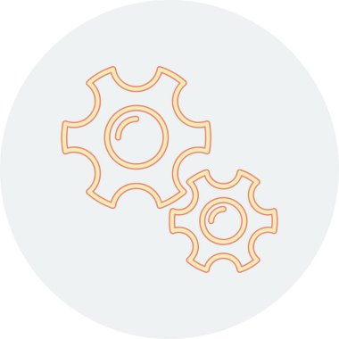 dişli simgesi vektör illüstrasyonu