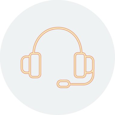 kulaklık simgesi vektör illüstrasyonu