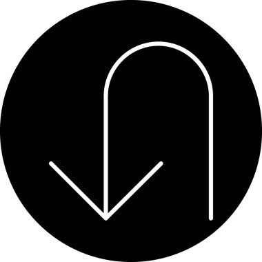 aşağı - modayı izole eden ok simgesi