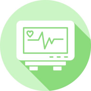 kardiyogram vektör simgesi modern basit vektör illüstrasyonu