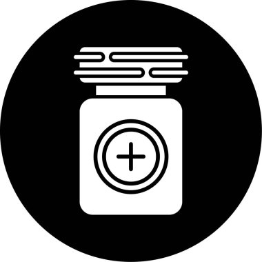 ilaç şişesi simgesi, vektör illüstrasyonu