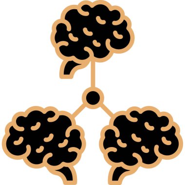 Beyin. Web simgesi basit illüstrasyon