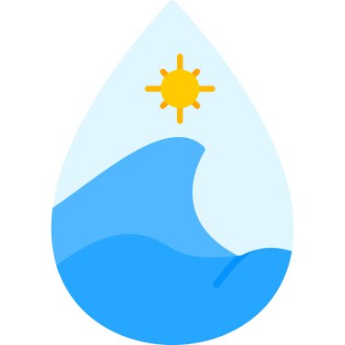 Su damlası. Basit resimleme