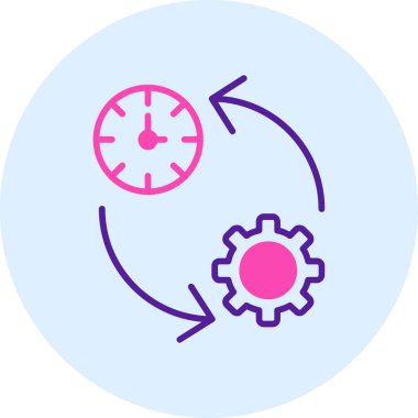 Saat simgesi vektör illüstrasyonu