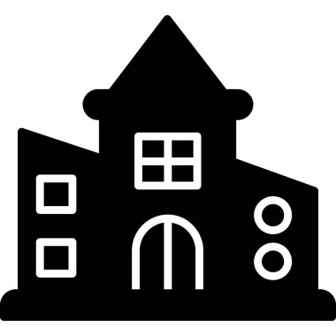 mimari yapı ikonu katı biçimde