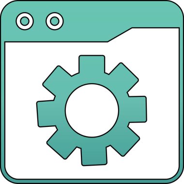 Web Ayarları web simgesi, vektör illüstrasyonu