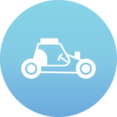 Bir araba simgesinin vektör illüstrasyonu