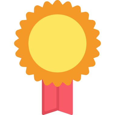 ödül madalyası düz ikon, ödül ödülü, kazanan