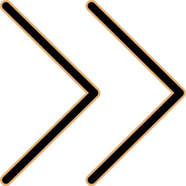 ok sağ kontur simgesi tam biçimli