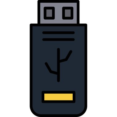 elektronik flaş simgesi, vektör tasarımı