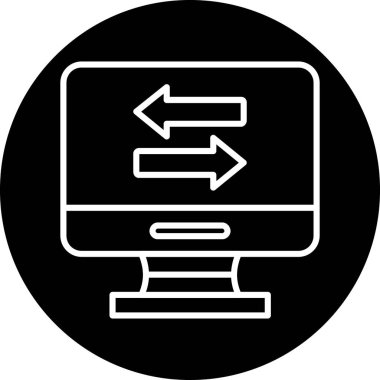 Bir bilgisayarın vektör illüstrasyonu