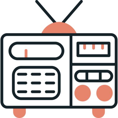 Televizyon. Web simgesi basit illüstrasyon