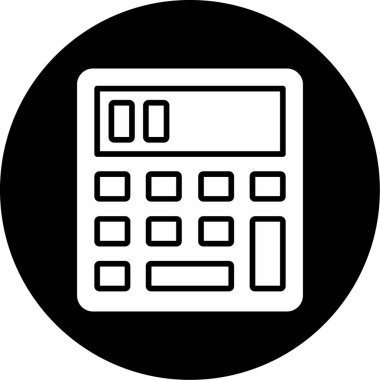 Hesap makinesi simge, basit siyah stil