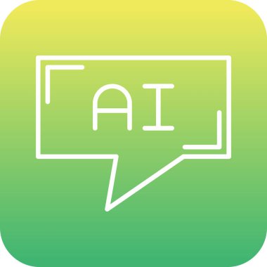 ai simgesi soyut arkaplanda izole edildi