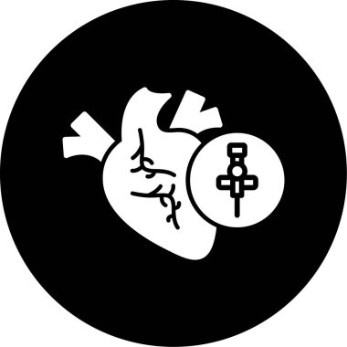 Kalp ikonu vektör illüstrasyonu