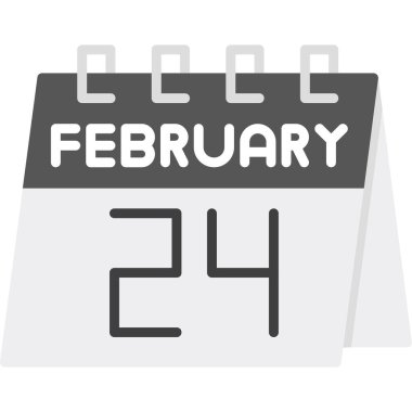 Şubat 20-günlük takvim simgesi. vektör illüstrasyonu