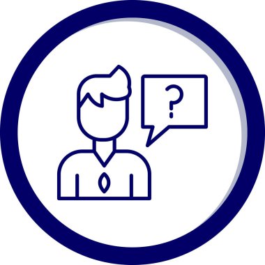 Soru işareti. Web simgesi basit illüstrasyon