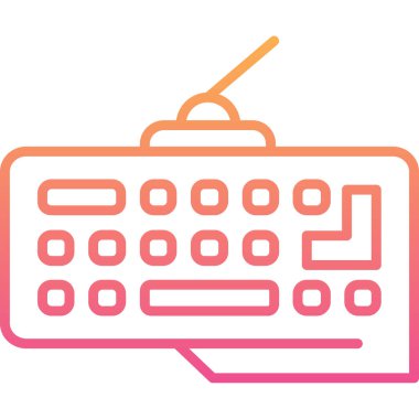 Klavye. Web simgesi basit illüstrasyon