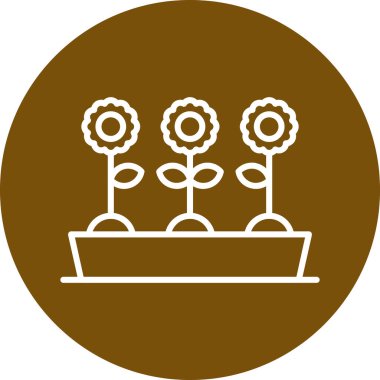 Bitki simgesinin vektör illüstrasyonu