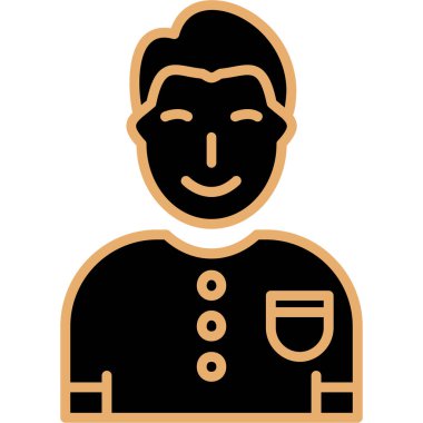 Siyah arkaplanı olan bir adamın vektör çizimi