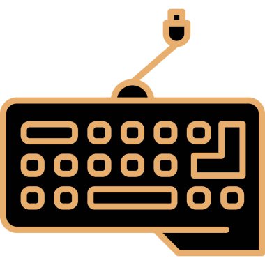 Bilgisayar klavyesi simgesi. vektör illüstrasyonu