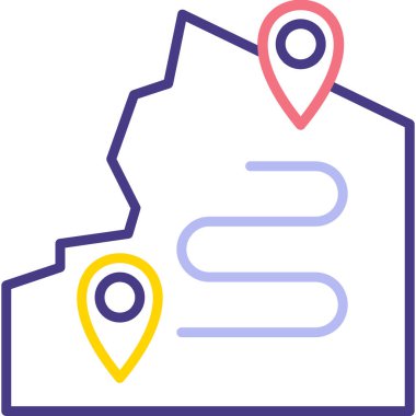 konumu simgesi harita, illüstrasyon vektör