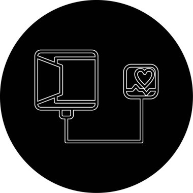 Modern b 'nin vektör illüstrasyonu ikon kalpten yoksun