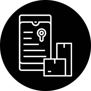 Vektör konumu simge illüstrasyonu