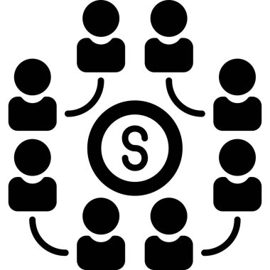 İş ve finans simgesinin vektör illüstrasyonu