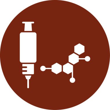 Modern b 'nin vektör illüstrasyonu şırınga ikonundan yoksun