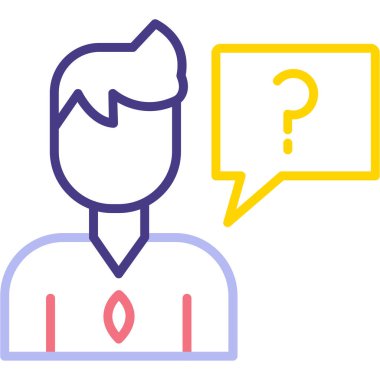 Soru işaretleri renk vektör illüstrasyonu