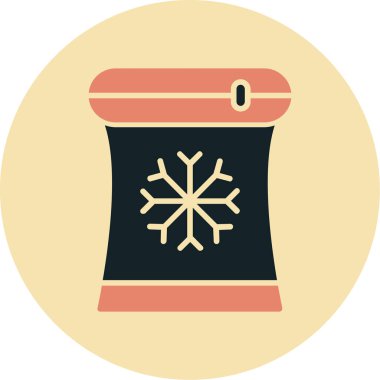 Soğuk kış sıcak ikonu düz stil