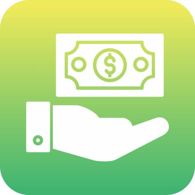 Dolar işareti vektör simgesi