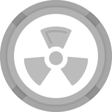 Moda biçimi izole edilmiş arkaplanda radyasyon sembolü simgesi