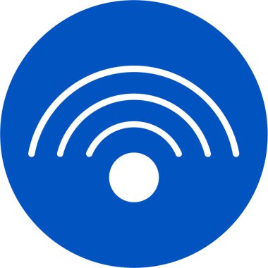 Kablosuz sinyal. Web simgesi basit illüstrasyon