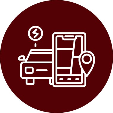 Araç simgesi vektör resimli cep telefonu