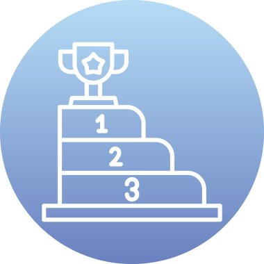 Kupa. Web simgesi basit illüstrasyon