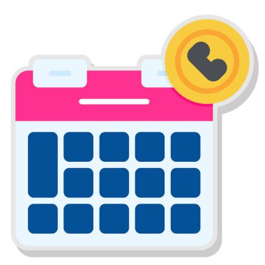 Takvim. Web simgesi basit illüstrasyon