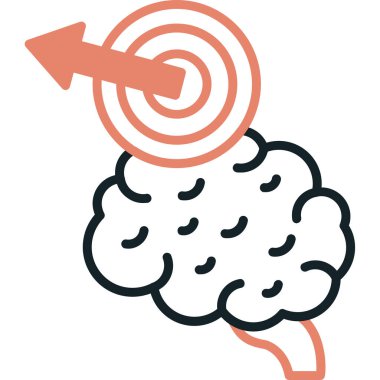 Beyin. Web simgesi basit tasarım