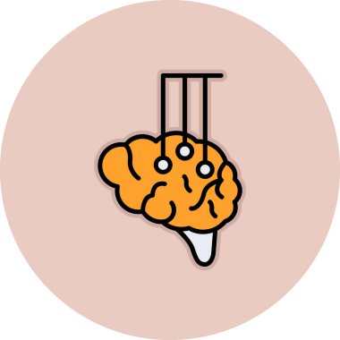 Beyin. Web simgesi basit illüstrasyon