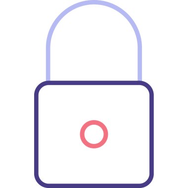 Kilit. Web simgesi basit illüstrasyon