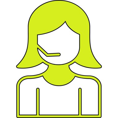 kadın simge vektör illüstrasyonu