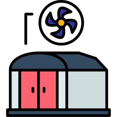 Klima sistemi simgesi ana hat biçiminde